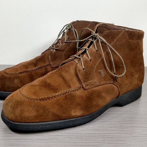 Tod's Lace Up Chukka Boot, Brown Suede, Mens Size 12.5 UK / 13.5 US - Picture 1 of 11